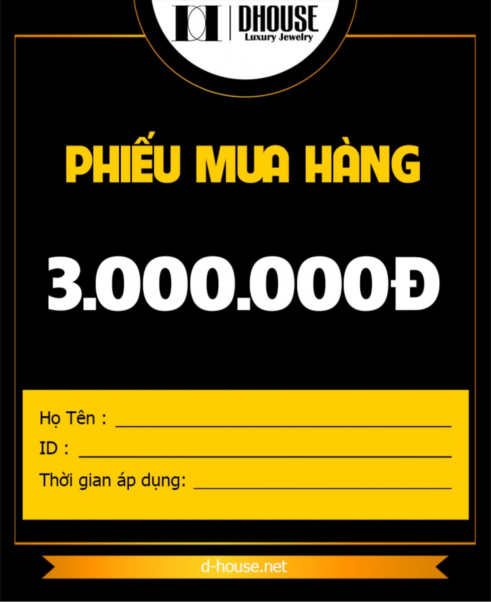 DHOUSE - Voucher mua hàng DHouse 3 triệu - QD