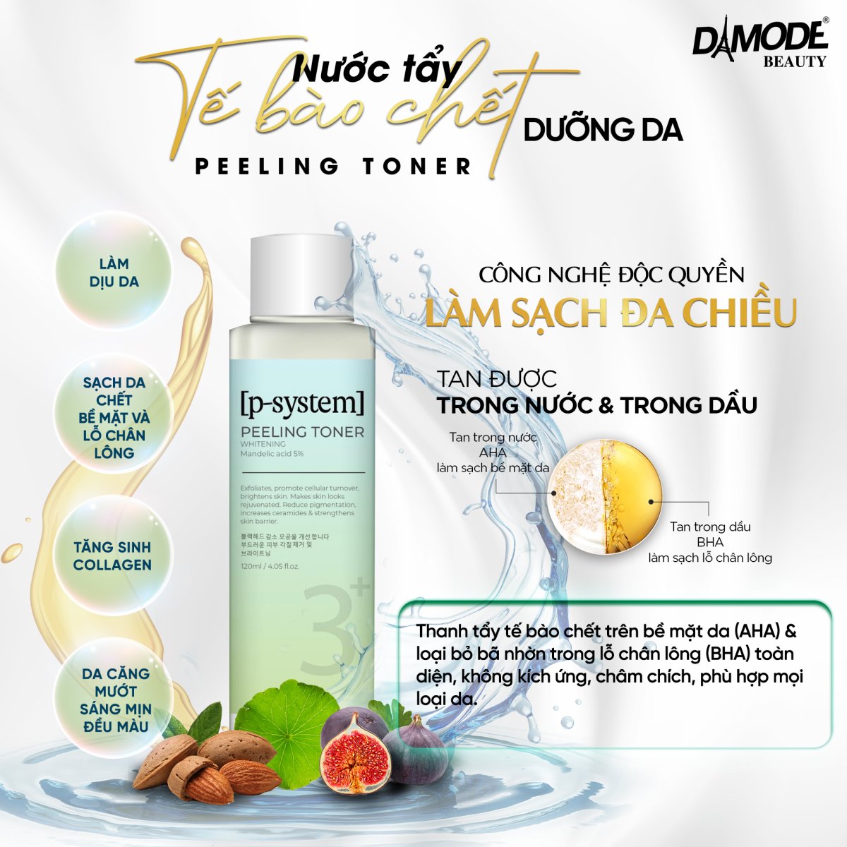 PEELING TONER - Nước Tẩy Da Chết, Dưỡng Da 