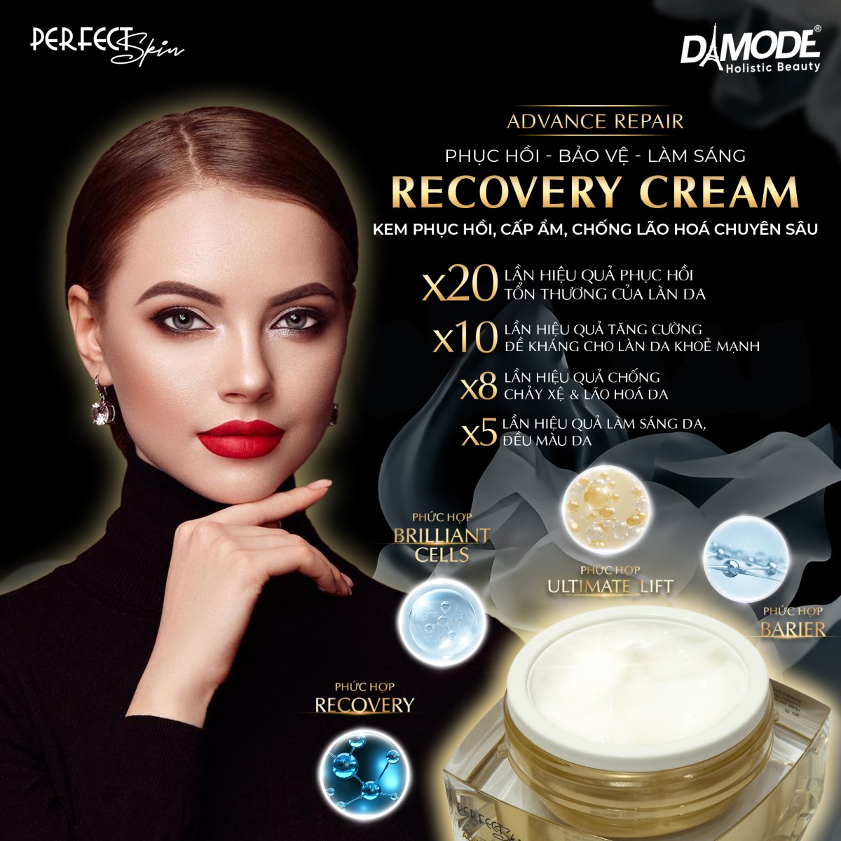 Recovery Cream - Kem Phục Hồi, Sáng Da, Nâng Cơ, Chống Lão Hóa Da Chuyên Sâu