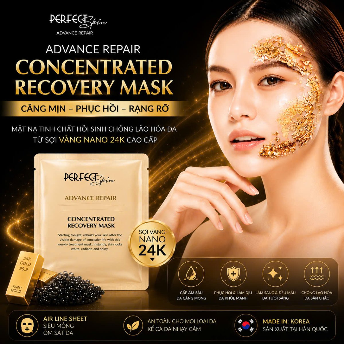 Concentrated Recovery Mask - 8c - Mặt Nạ Tinh Chất Cô Đặc, Tái Sinh, Phục Hồi da