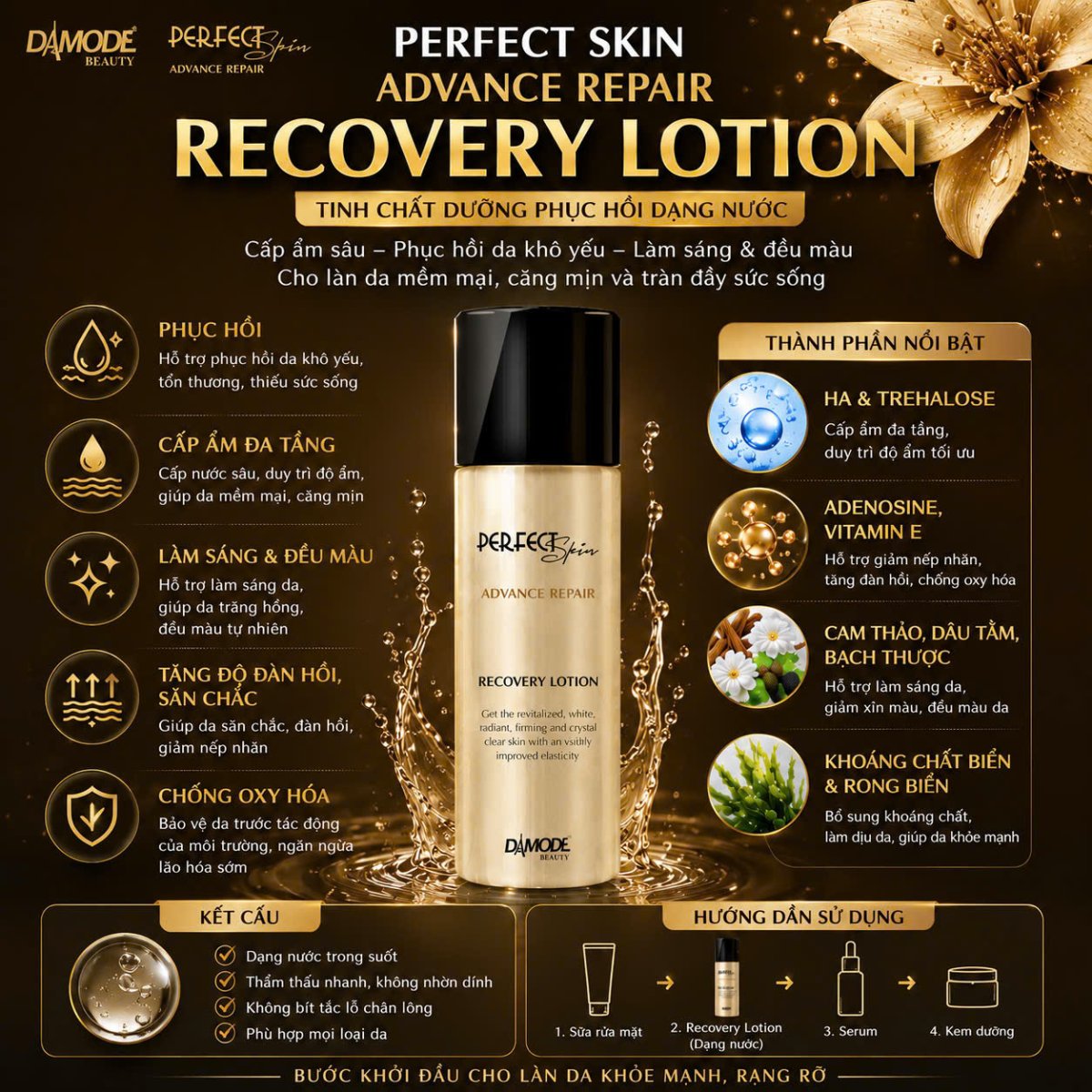 Recovery Lotion - Tinh Chất Tái Tạo, Phục Hồi,  Sáng & Ngăn Ngừa Lão Hoá Da