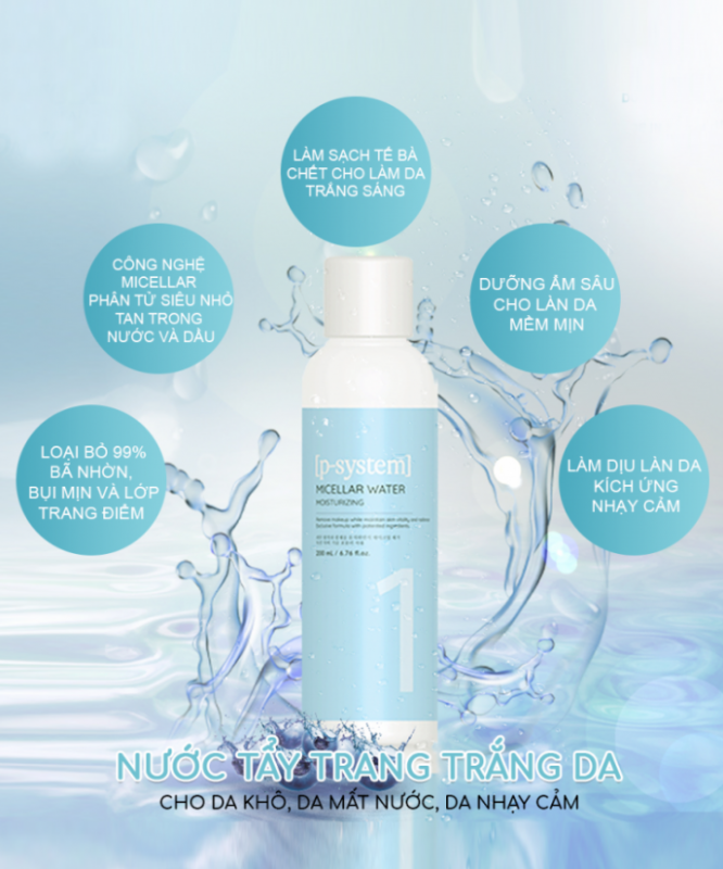 Micellar Moisturizing - Tẩy trang Da khô, mất nước, nhạy cảm