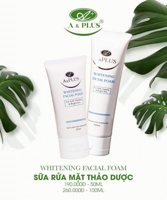 WHITENING FACIAL FOAM - Sửa rửa mặt thảo dược 100ml
